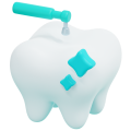 dental cleaning 3d render icon illustration png