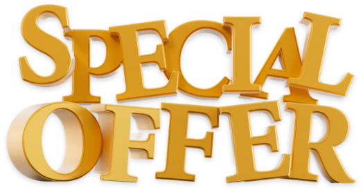 golden special offer text idolated white background 3d render